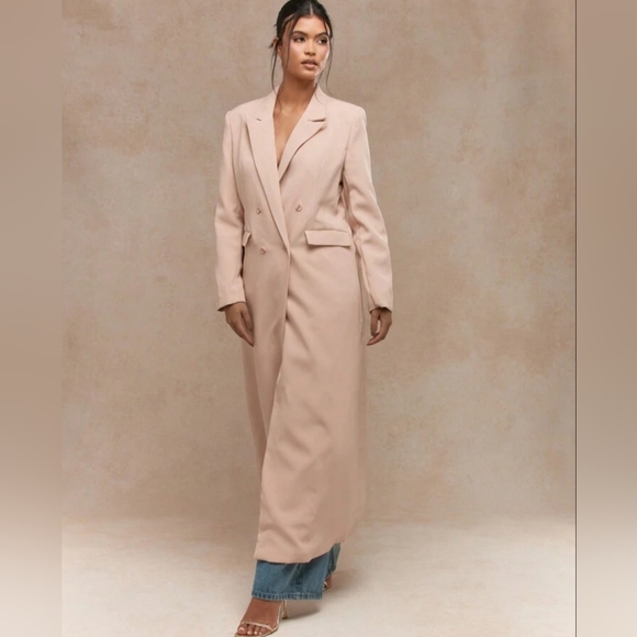 MISSGUIDED Ankle Length Longline Double Breasted Blazer - Picture 4 of 9